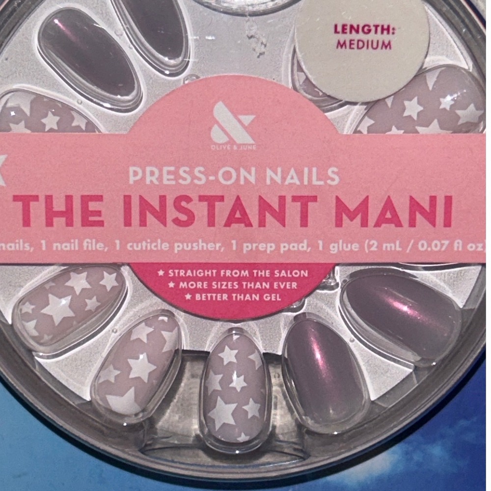Olive & June The Instant Mani Press-On Nails Medium Stars Shimmer 42ct Kit